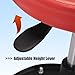Big RED Creeper Garage/Shop Seat: Heavy Duty Rolling Pneumatic Padded Adjustable Mechanic Stool with Tool Tray Storage, Red Large