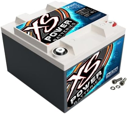 XS Power D925 2000 Amp AGM Battery with M6 Terminal Hardware - 12 Volt 32Ah 641CA Deep Cycle AGM Battery for Car Audio Stereo Systems - 22.26 lbs, Maintenance Free, Sealed Powercell
