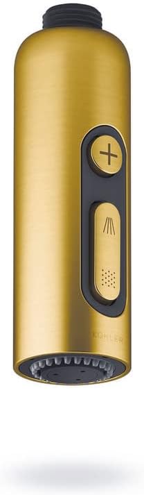 KOHLER 26288-2MB Statement Two-Function HAND SHOWER Wand, Maximum Spray Performance with Mode Selector Buttons, Vibrant Brushed Moderne Brass, 2.5 GPM