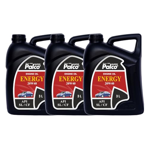 Image of PALCO Energy 20W40 Engine Oil for Cars - Multigrade Car Engine Oil 3 Ltr (Pack-3)