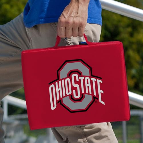 logo brands ncaa ohio state buckeyes unisex adult bleacher stadium cushion one size team color