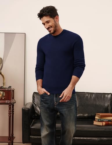 Sweaters for Men Classic Thermal Knitted Sweater for Cold Weather Navy image 4