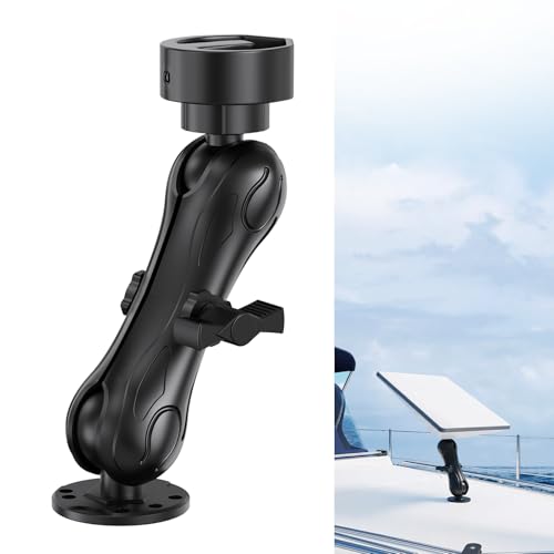 2025/2024 Starlink Mini Mount, Corrosion-Resistant Marine-Grade 6061 Aluminum Alloy Starlink Mini Fixed Mount with Universal Pipe Adapter & Steadier 1.5