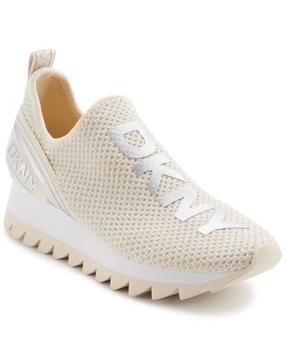 Image of DKNY Women's Abbi Knit Slip on Sneaker with Logo