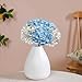 Cherica 20 Pcs Blue and White Hydrangea Artificial Flowers Bulk, Faux Hydrangea Flowers Heads, Artificial Fake Silk Hydrangea Flowers with Stems, White Flowers Artificial for Decoration Wedding Décor