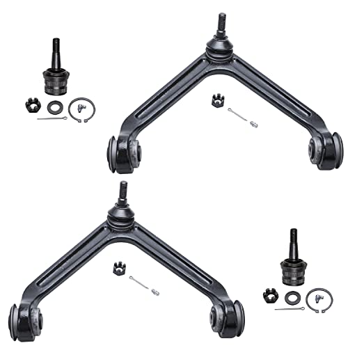 Image of Detroit Axle - Front End Control Arms Kit for 07-09 Chrysler Aspen, 06-09 Dodge Durango, Upper Control Arms + Ball Joint Tie Rods Boots Wheel Lug Nuts Rear Sway Bars 2006 2007 2008 2009 Replacement