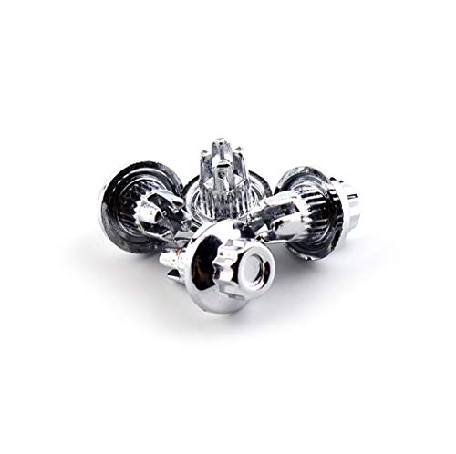 steel.frame.motor 50pcs Wheel Rim Rivets Hole 7.6mm/0.3in Replacement ABS Plastic Chrome Silver