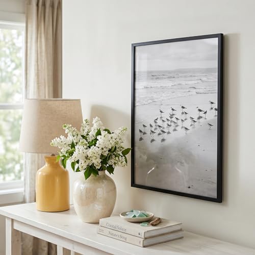 Image of Americanflat 15x21 Picture Frame with Polished Plexiglass - Streamline Collection - Thin Border Picture Frame for Wall Display - Hanging Hardware Included - Black