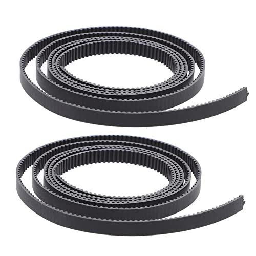 3d Printer Timing Belt 2pcs Rubber 6mm Black Open Loop