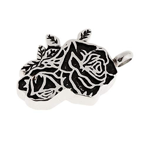 Generic Pingente de Urna de Flor Rosa Que Pode Ser Aberto para Joias Comemorativas de Suporte de Cin