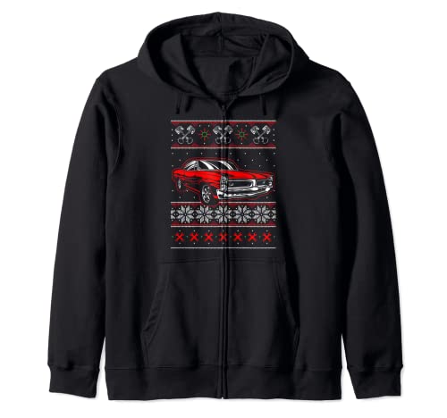 Mecánica Ugly Christmas Sweater Style Muscle Car Camiseta Sudadera con Capucha
