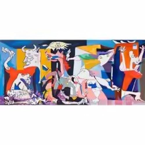Toile Picasso Guernica de collection reproduction d'art encadrée 40x80 cm