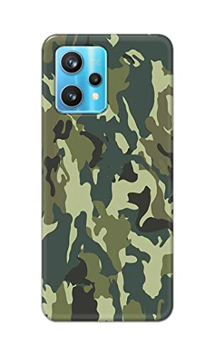 Image of Printed Hard Back Cover Case for Realme Narzo 50 Pro 5G Back Cover (Green Army Camouflage) -1803