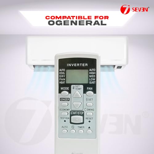 Image of 7SEVEN Compatible O General AC Remote Original 113 Model Suitable for 1 1.5 2 Ton Split or Window Air Conditioner - Match Exactly with Old Model Remote Control for Better Performance