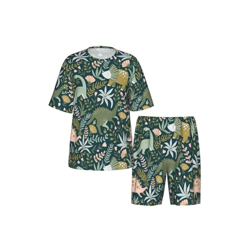 Pijama de hombre de dos piezas de algodón suave con pantalón corto 5