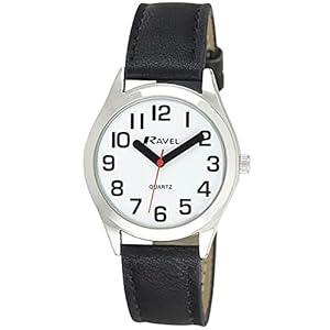 Unisex superfette Visierhilfebanduhr mit großen Zahlen