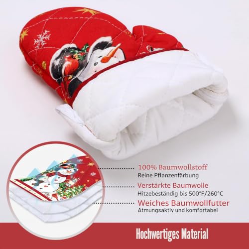 Arquiel Weihnachten Weihnachtsmann Ofenhandschuh & Topflappen 4er-Set – Ansicht 4