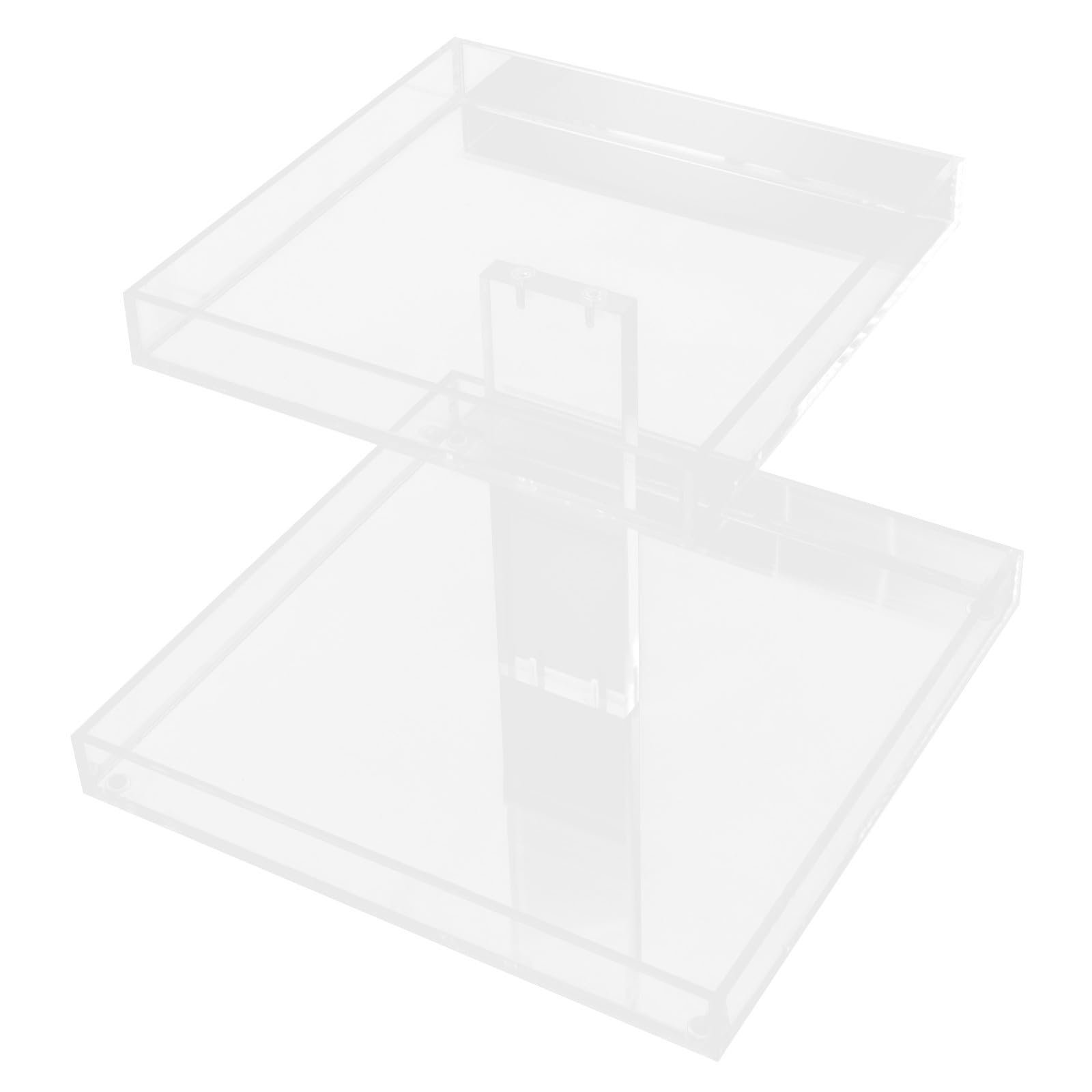 BESTYASH Organizador de Perfumes de Acrílico 2 Niveles Estructura Desmontable y Fácil de Limpiar para Baño, Diseño Elegante y Simple para Exhibición y Almacenamiento