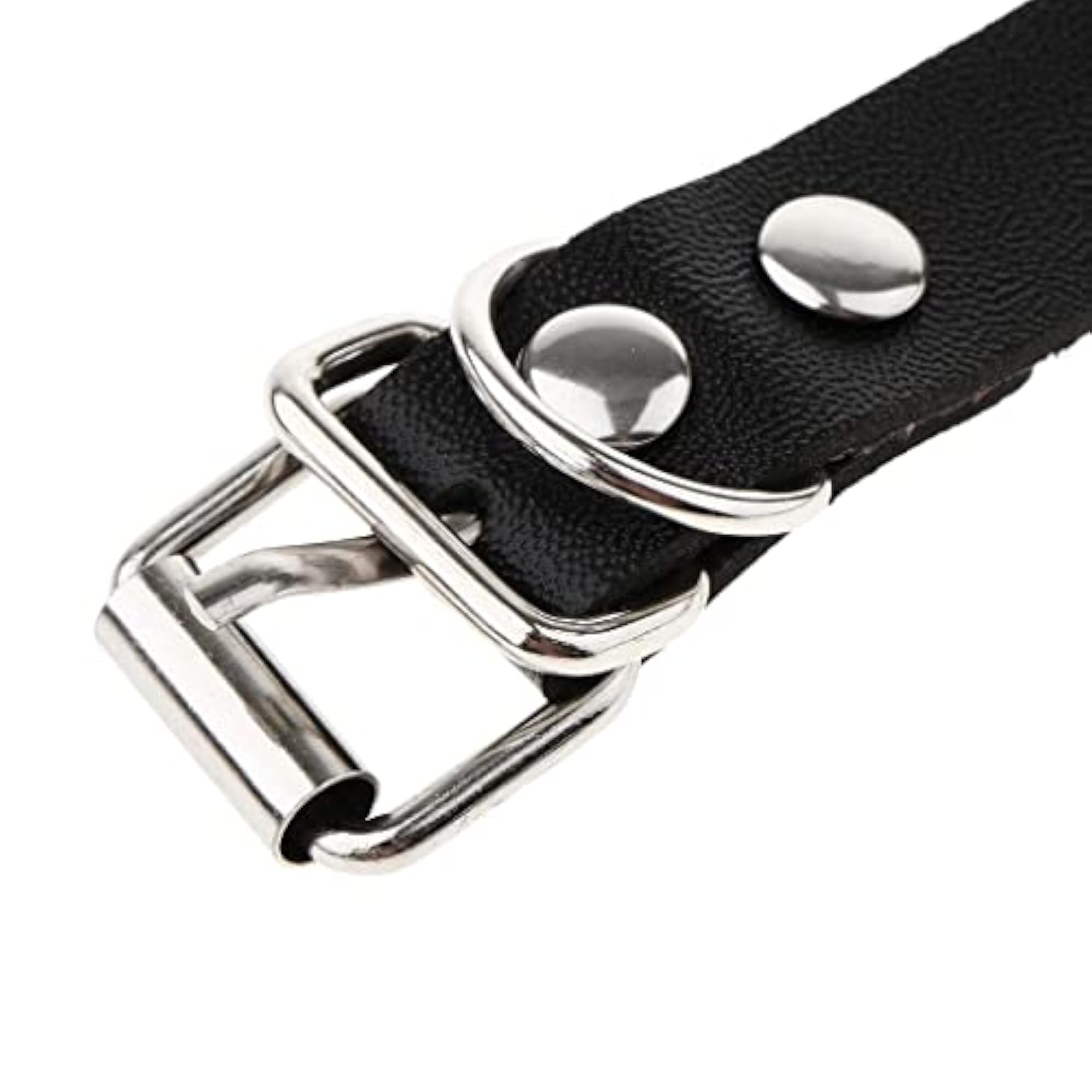 Gothic Leather Choker Necklace, Punk Style