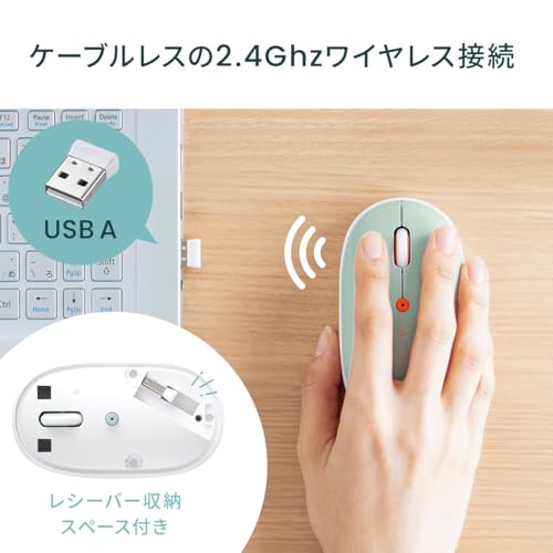 サンワダイレクト ワイヤレスマウス USB-A 無線 薄型 静音 充電式 Type-C 高速充電 軽量 持ち運び マウス グレー 400-MAW176GYN