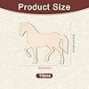 20 Pcs Wooden Horse, 4 Inch Horse Ornaments Unfinished Wood Wood Running Horses Cutouts for Making Gift Tags Home Party Decoration #1
