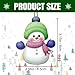 GABSHAIM Custom Snowman Christmas Ornaments Personalized Wooden Snowman Ornaments Set of 7 Hanging Ornaments for Christmas Tree Winter Xmas Party Decor