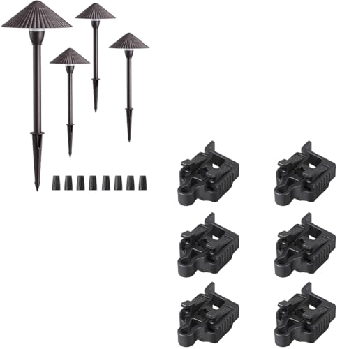 DEWENWILS&EDISHINE EDISHINE 5CCT Low Voltage Pathway Lights Wired + 6-Pack Low Voltage Wire Connector