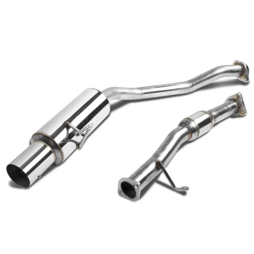 Auto Dynasty 4 Inches Muffler Tip Catback Exhaust System Compatible