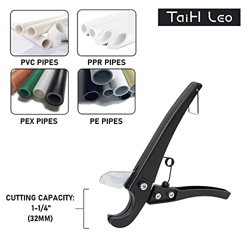 Taih Leo Copper Tube Cutter Set 3/16" To 2" For Pipe Copper Pvc Thin Stainless Steel Tube With Extra Pex Cutter 1-1/4"And 2 Pipe Cutter Wheel, Tubing Cutter Suitable For Household, Plumber #TOP3