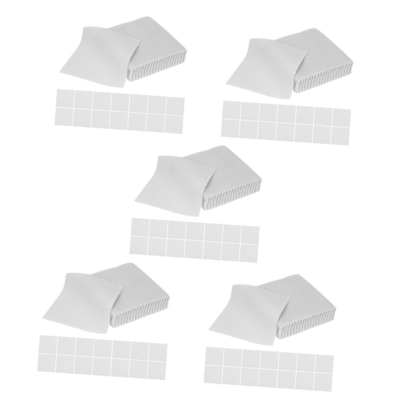 SHINEOFI 5 Sätze Schmuck-reinigungstücher Linsenreinigungstuch Schmuckreinigungstücher Reinigungstücher Für Schmuck Silbernes Poliertuch Brillenputztuch Wildleder- Light Grey 60 Stück * 5