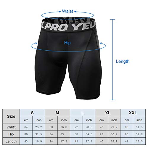 yeacher 3 Pack Men Compression Shorts Ativo Treino Cueca