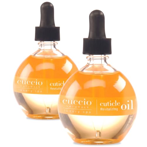 Cuccio Naturale Milk &amp; Honey Revitalizing Cuticle Oil, Lightweight Fast-Absorbing Hydrating Nail &amp; Cuticle Conditioner, Cold-Pressed Oils + Vitamin E, 2.30 Fl Oz (Pack of 2)
