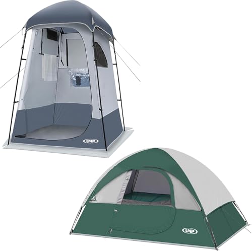 Carpa de camping para 2 personas y ducha portátil miniatura 1