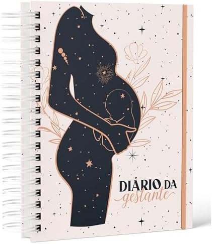 Diario da grávida com caderneta de gestante browns