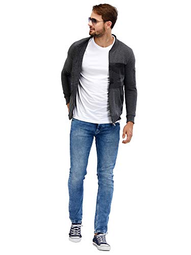 Image of Maniac Men's Fullsleeve Round Neck Dark Grey Camouflage Cotton Jacket