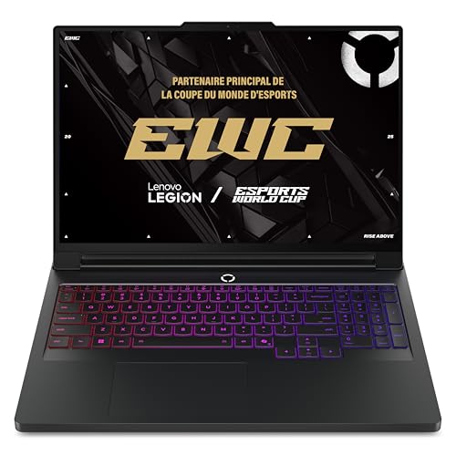 Lenovo Legion Pro 7 16IAX10H - Ordinateur Portable Gaming 16'' OLED WQXGA 240Hz (Intel Ultra 9 275HX, RAM 32Go, SSD 1To, NVIDIA RTX 5070Ti 12GB, Win 11) Clavier rétroéclairé AZERTY Français - Noir