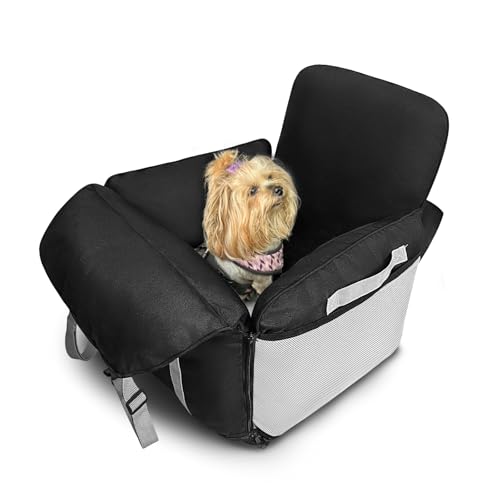 ALVOD Dog Car Seat for Small Dogs - Puppy Dog Booster Car Seat with Storage Pockets