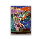 DPFRY Canvas Print David Hockney Painting Crowder'S Landscape on Stone Canvas Poster Living Room Decor Km105Tc 40X60Cm sans Cadre