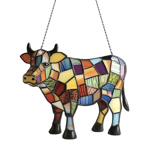 Image of Cow Acrylic Ornaments Suncatcher Women Men Gifts Christmas Decor