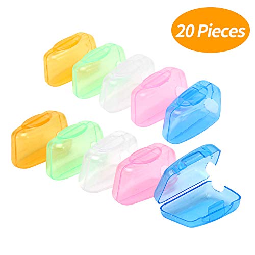 Senkary - 20 Fundas Protectoras para cepillos de Dientes, para Viajes o el hogar, 5 Colores