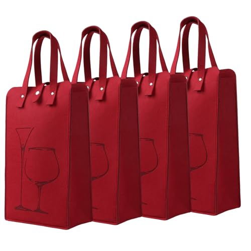 Bolsa de vino para viajes y camping en fieltro duradero con dos huecos