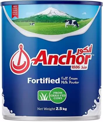 Anchor's Fortified Milk Powder Filled With The Goodness of Nature and Fortified With Minerals and Vitamins With no Preservatives Added, 2.5kg