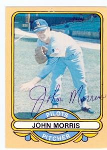 John Morris autographed baseball card (Seattle Pilots) 1969 RGI Pilots #38