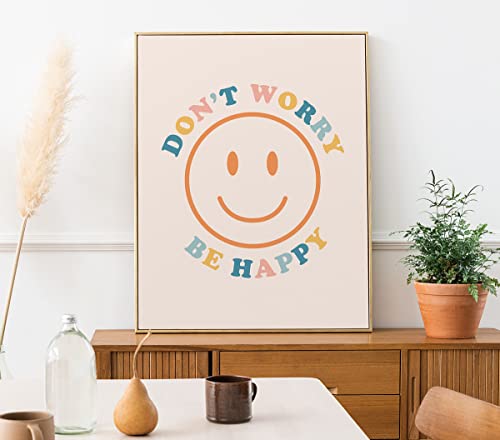 Happy Face Poster, 60S 70S Aesthetic Wall Art, Cool Wall Decor For Bedroom Aesthetic, Trendy Teen, Girls , Cute Room Décor (12X16 Inches) #TOP2