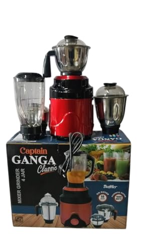 Image of Classic Mixer Grinder, 1000 Watts, 3 Jars, Red