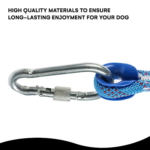 Black Rhino Tetherball Set for Dogs - Heavy Duty Outdoor Dog Toy - Interactive Dog Rope Ball for Playground