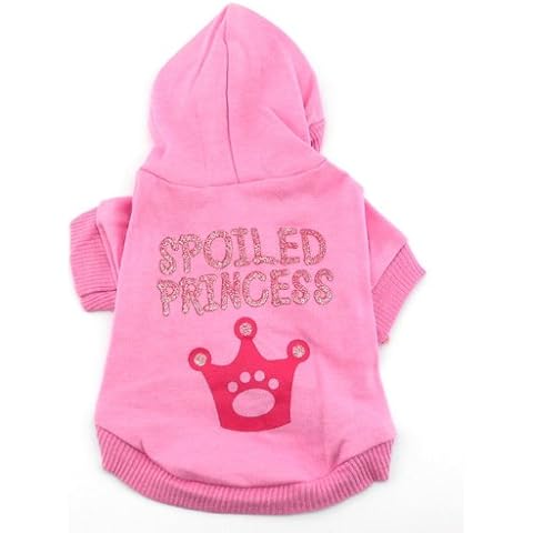 SMALLLEE_LUCKY_STORE Pet Pink Hoodie for Small Dogs Cover