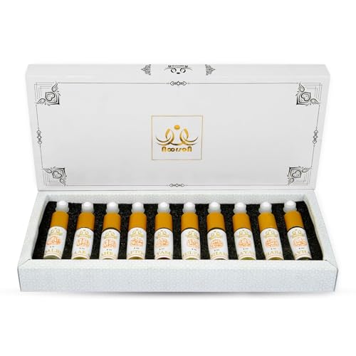 Image of Classic Combo - Pack of 10 Premium Non-Alcoholic Attar Perfumes (6ml Each) | Long Lasting Fragrance Set for Men & Women | Pure Alcohol-Free Roll-On Perfume Oil | Buy Noorson Classic Combo Pack of 10 Long Lasting Attars | Luxury Alcohol-Free Perfume Gift Set