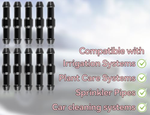 Lhbwhiz 10 Stück Auto Schlauchverbinder,Verbinder Scheibenwaschanlage Schlauch,Universal Wischwasserschlauch,Spritzwasserschlauch Adapter,Isolierschlauch,unterdruckschlauch,fur auto(Schwarz)