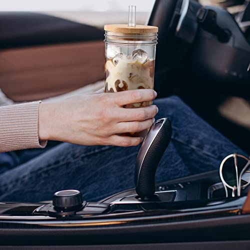 Dwts Danweitesi Mason Jar With Lid And Straw, 24Oz Glass Cups With Lid And Straws 【4 Pack】, Drinking Glasses-Wide Mouth Reusable Drinking Glasses- Iced Coffee Cups Glass With Lids,Vasos De Vidrio #TOP5